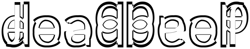Ambigram for deadbeef in Carlito-regular
